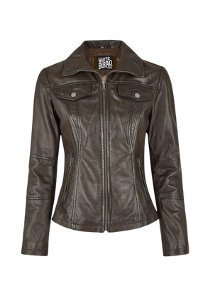 Brown leather jacket 