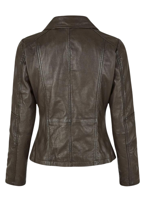 Brown leather jacket 