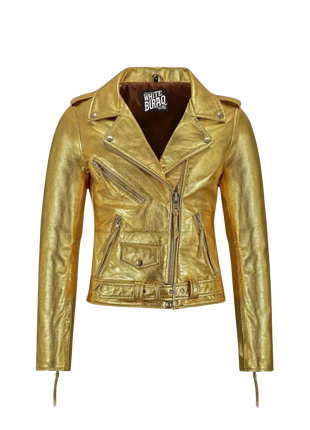 Gold leather jacket 