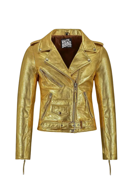 Gold leather jacket 