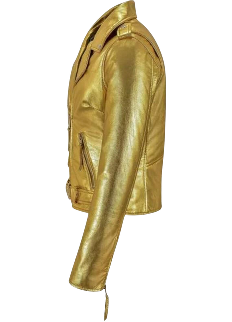 Gold leather jacket 