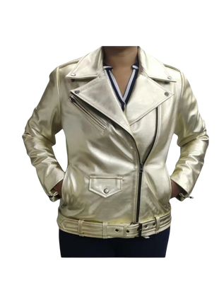 Gold leather jacket 