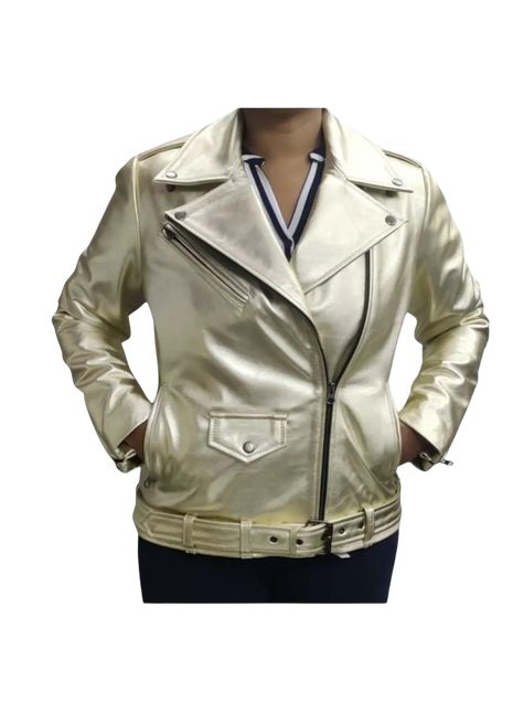 Gold leather jacket 