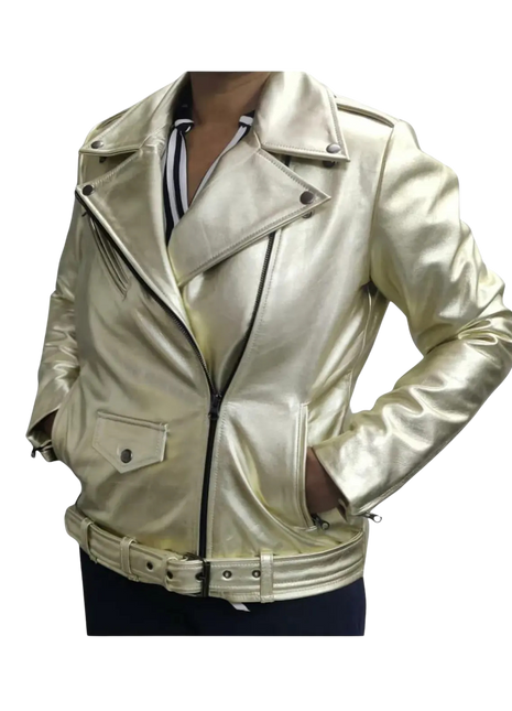 Gold leather jacket 
