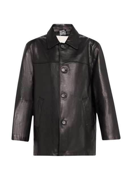 Black leather jacket 