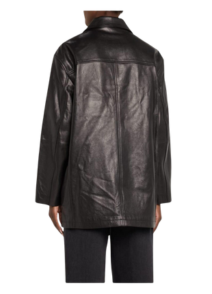 Women's Paneled Leather Jacket Tailored Luxury in Every Detail