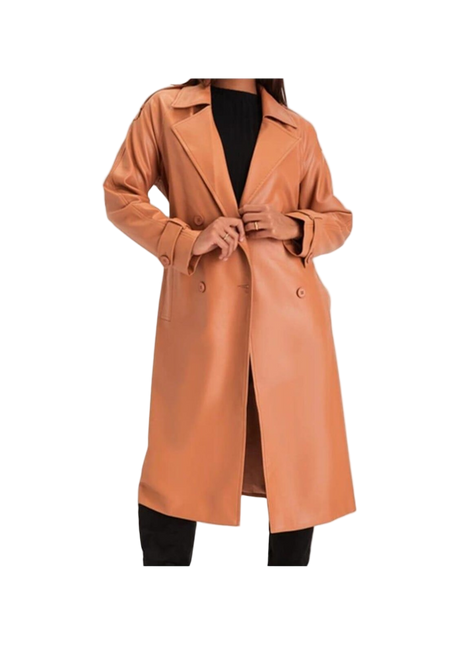 Orange trench coat