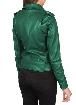 Women's Real Emerald Green Leather Jacket