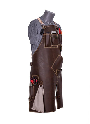 Blacksmith Leather Apron with Multiple Tool Pockets | Welders Leather Apron