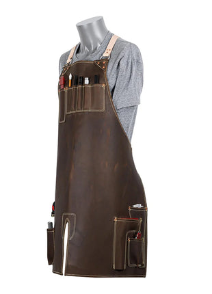 Blacksmith Leather Apron with Multiple Tool Pockets | Welders Leather Apron