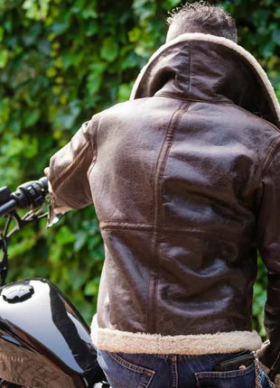 Rocky IV Sylvester Bomber Shearling Leather Jacket