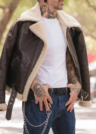 Rocky IV Sylvester Bomber Shearling Leather Jacket